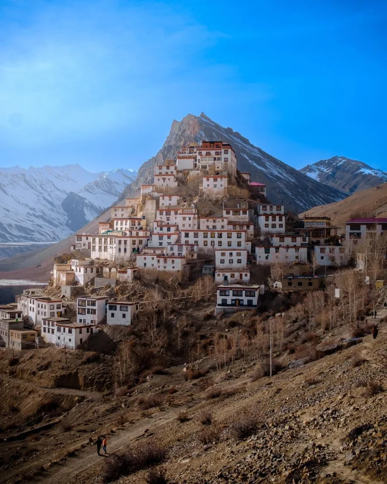 Alt text: "Key Monastery perched on mountain side"